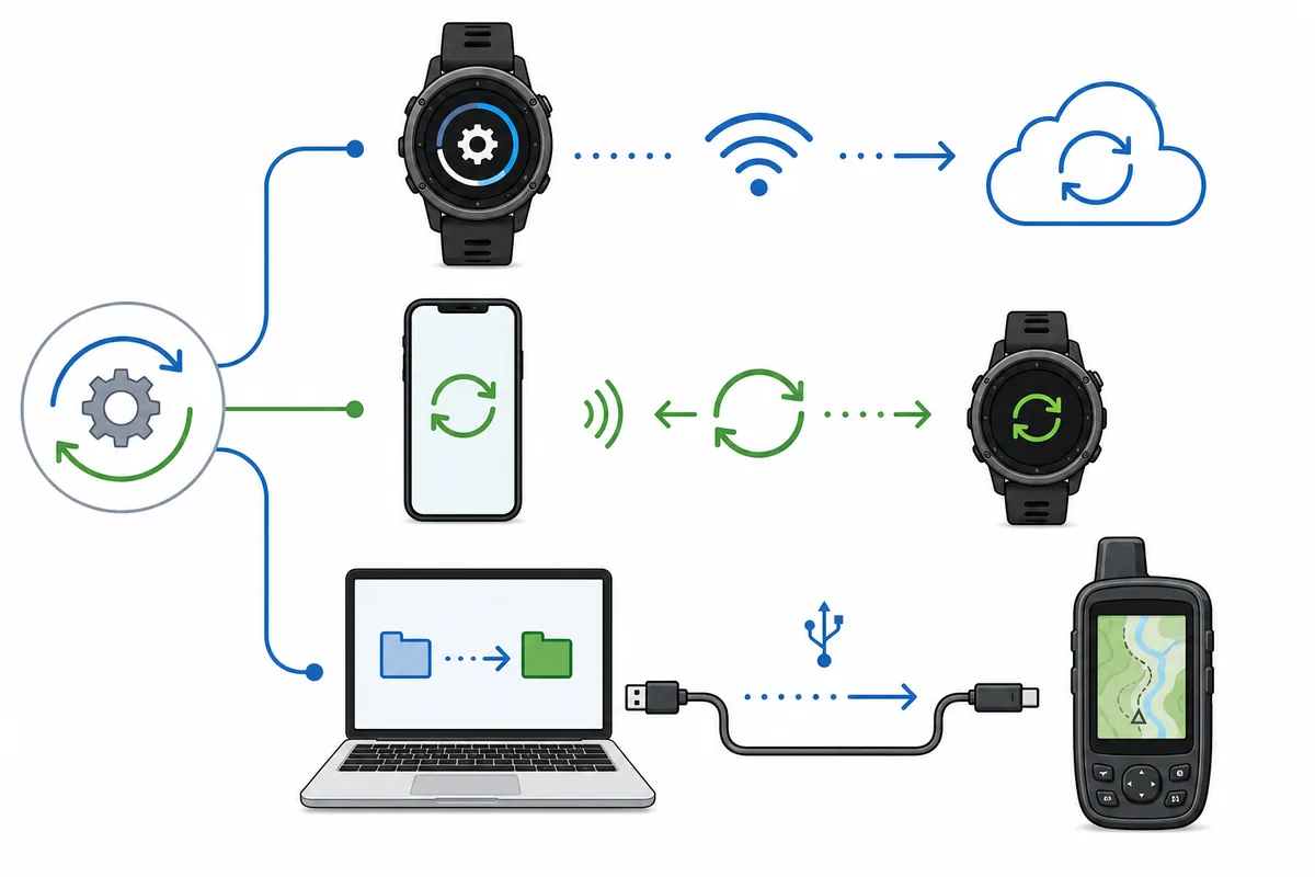 Garmin機器更新のモバイル、Wi-Fi、対応PC代替手段